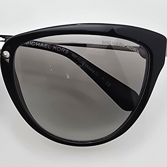 Michael Kors MK6039 Abela II Black Silver Frame Grey Lens Cat Eye Sunglasses - Picture 11 of 13